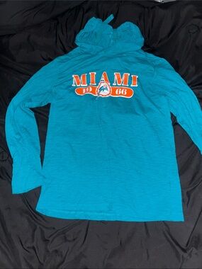 NFL Miami Dolphins Teal Lightweight Hoodie Shirt Jacket